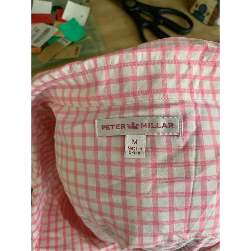 Peter Millar Pink Gingham Shirt Checker Golf Dress - Picture 2 of 9